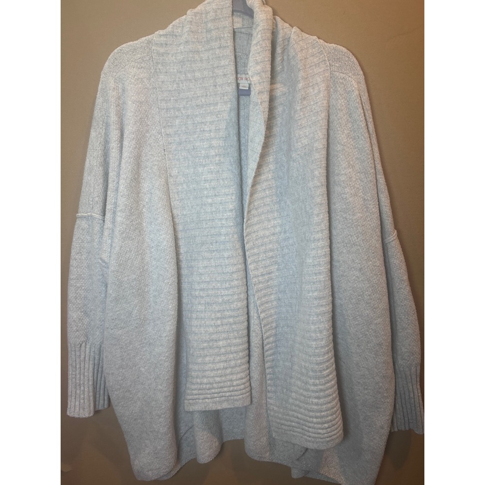 Knox Rose Cardigan Sweater Womens XXL Gray Excellent Oversized Open‎ Front Knit